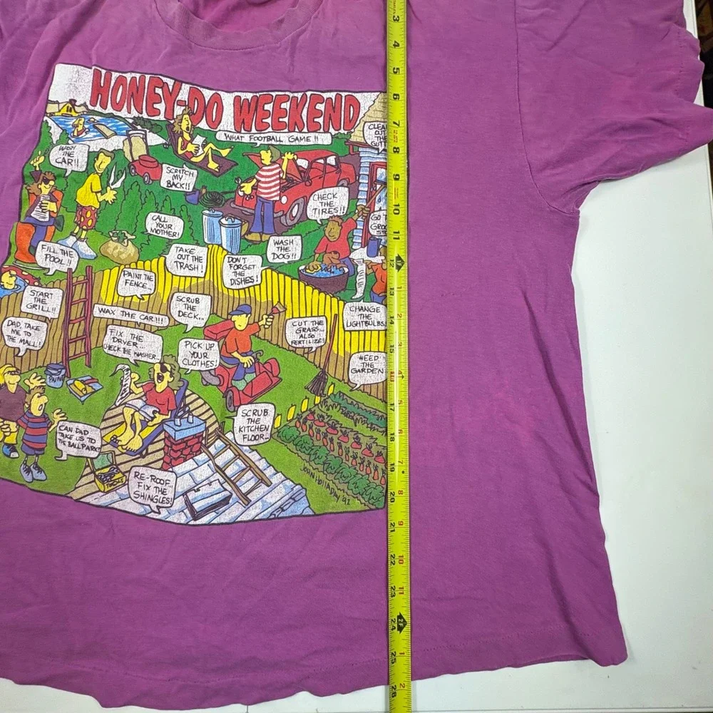 Vintage 1992 John Holladay Honey-Do Weekend T-Shirt Purple SSI XL Single Stitch